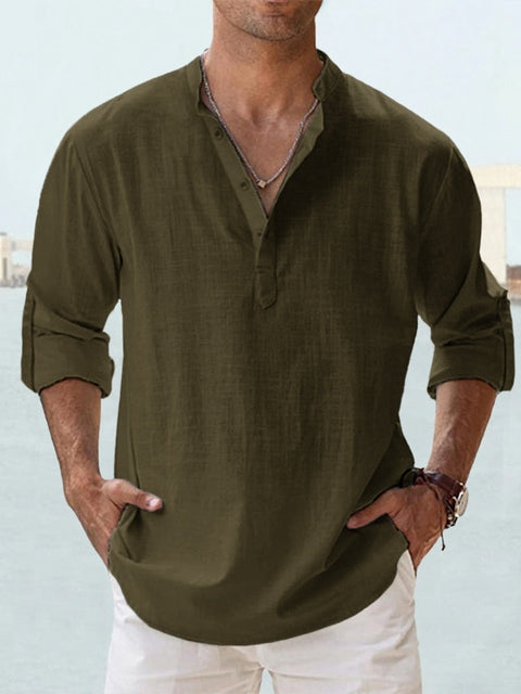 Chemise Homme Légère Manches Longues Été Casual