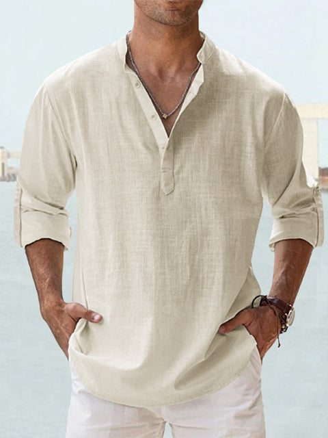 Chemise Homme Légère Manches Longues Été Casual