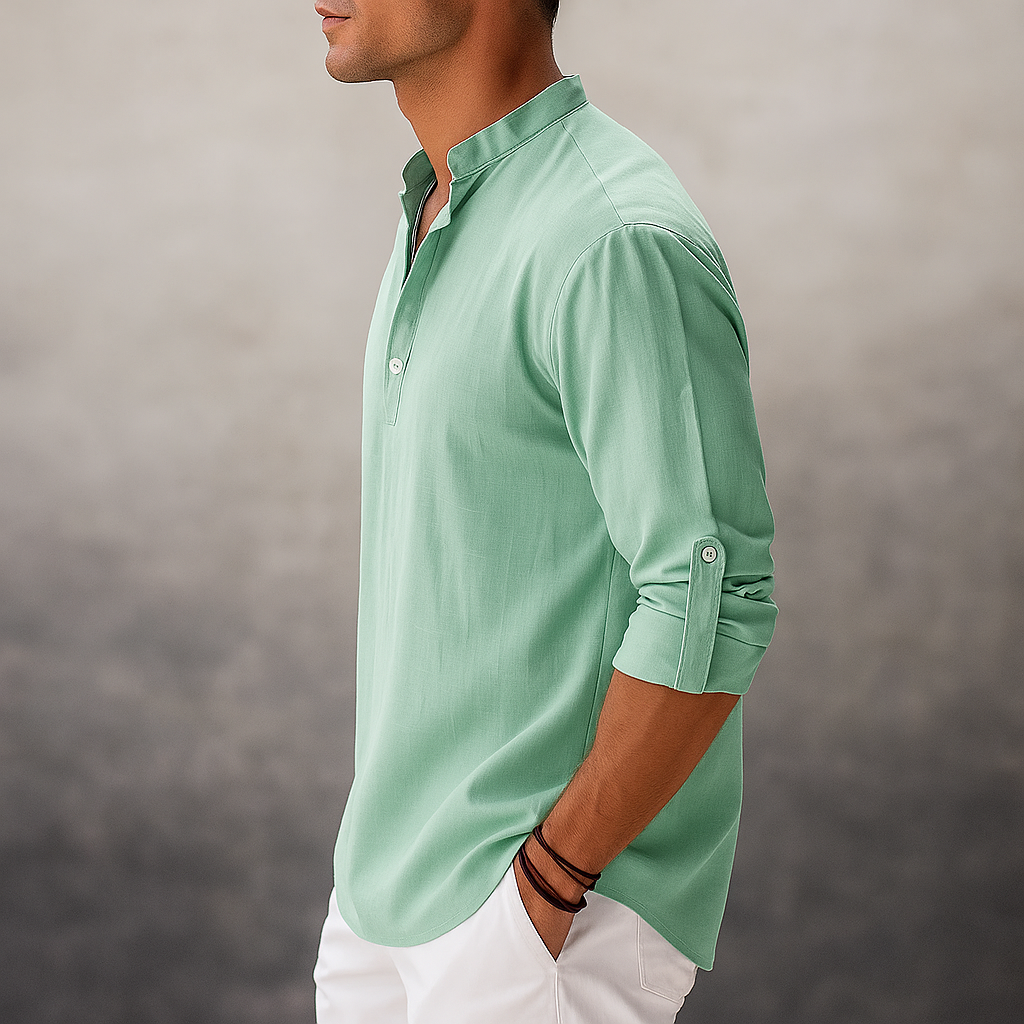 Chemise Homme Légère Manches Longues Été Casual