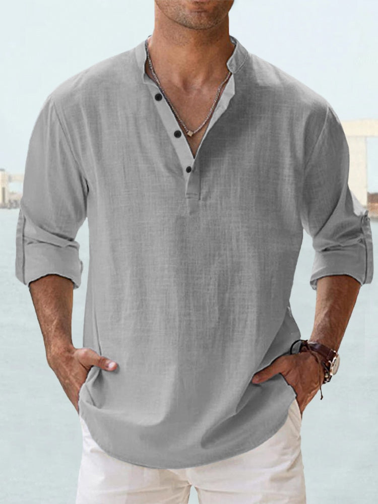 Chemise Homme Légère Manches Longues Été Casual