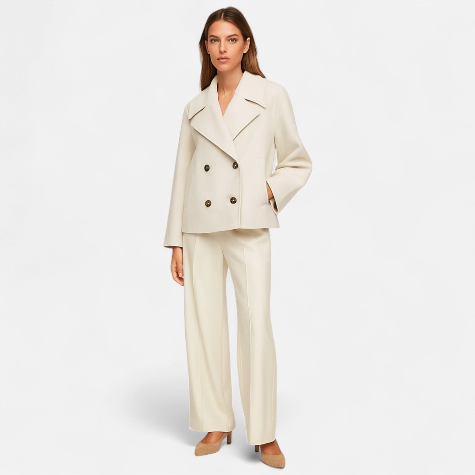 Blazer femme coupe structurée minimaliste veste tailleur moderne