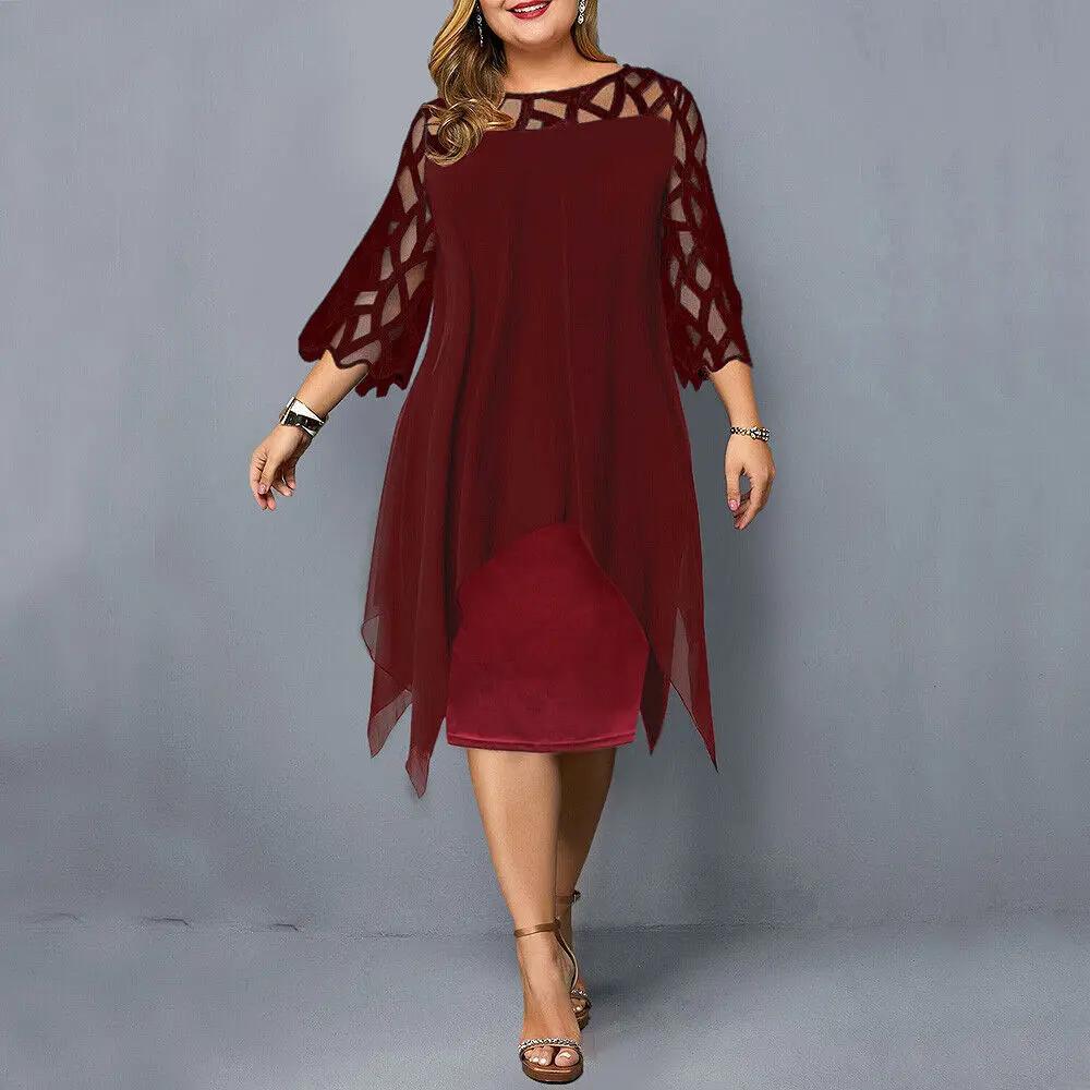 Robe Midi Femme Élégante Polyvalente Coupe Ajustée