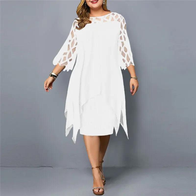 Robe Midi Femme Élégante Polyvalente Coupe Ajustée