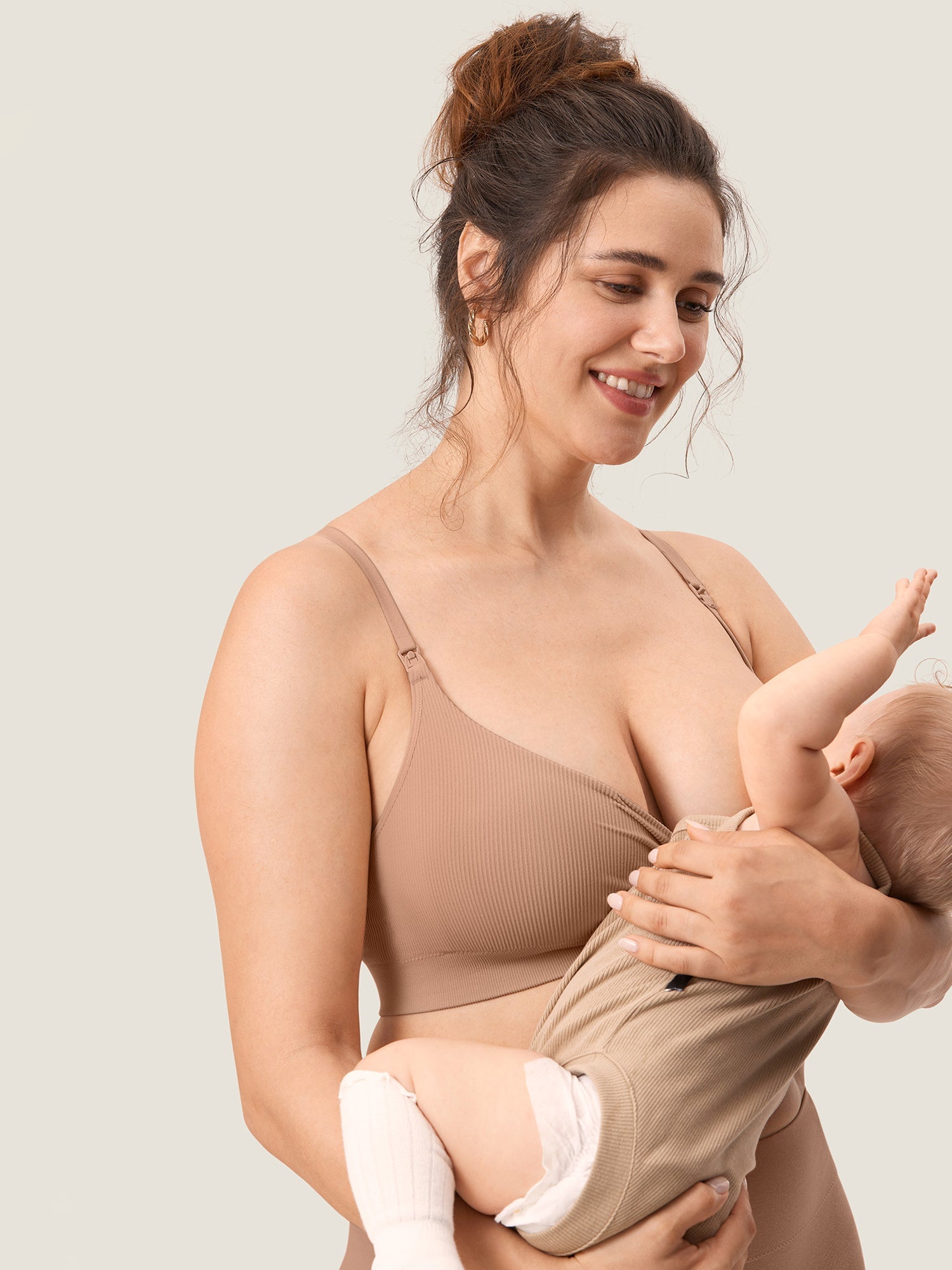 Brassière Allaitement Côtelée Confort Nuit Sans Armature