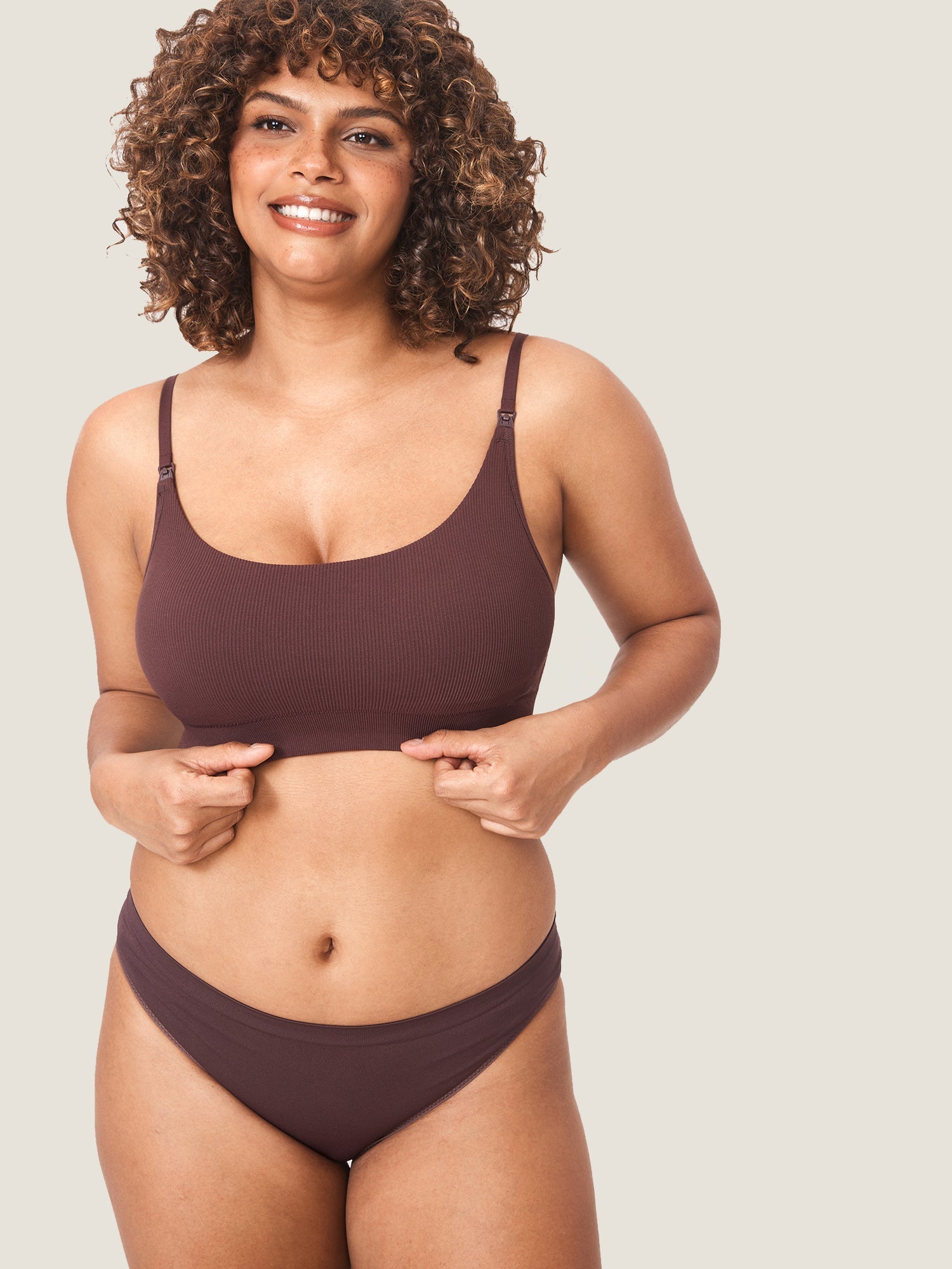 Brassière Allaitement Côtelée Confort Nuit Sans Armature