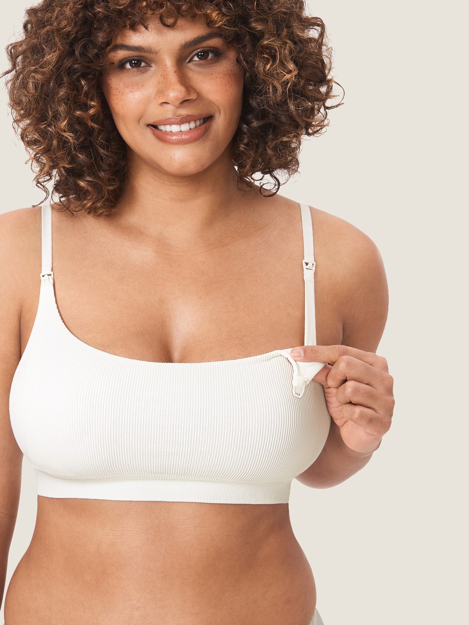Brassière Allaitement Côtelée Confort Nuit Sans Armature