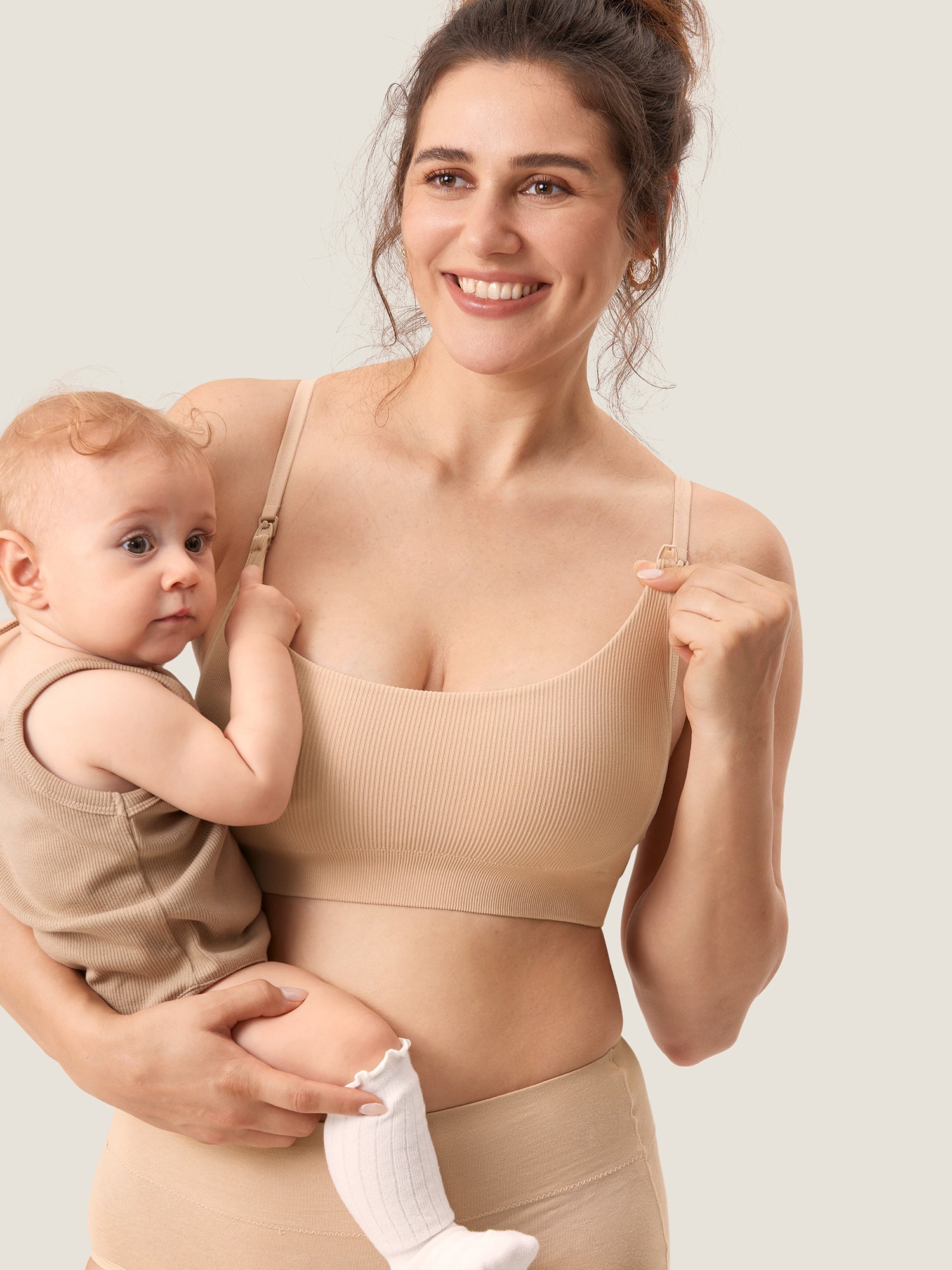 Brassière Allaitement Côtelée Confort Nuit Sans Armature