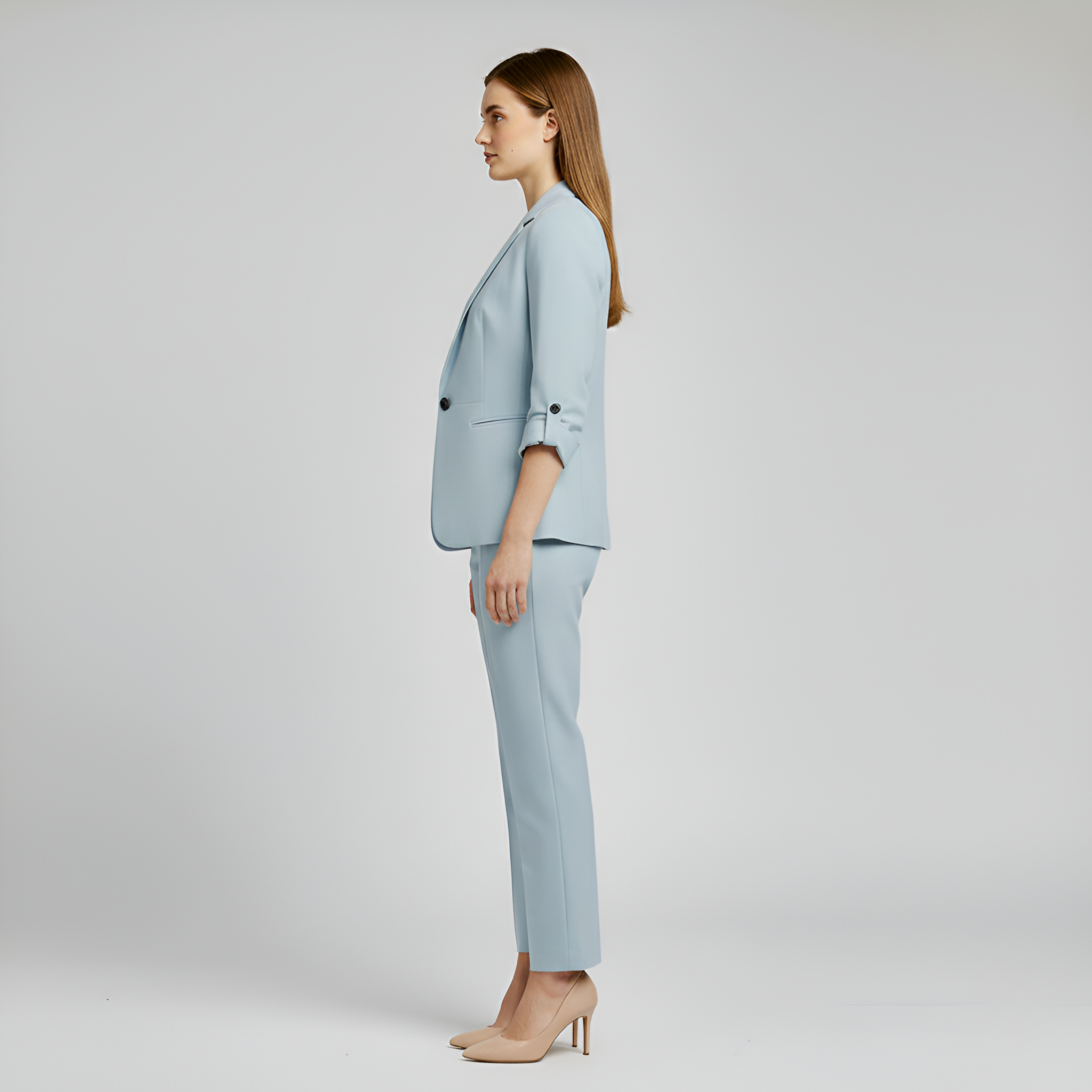 Ensemble femme blazer et pantalon tailleur élégant
