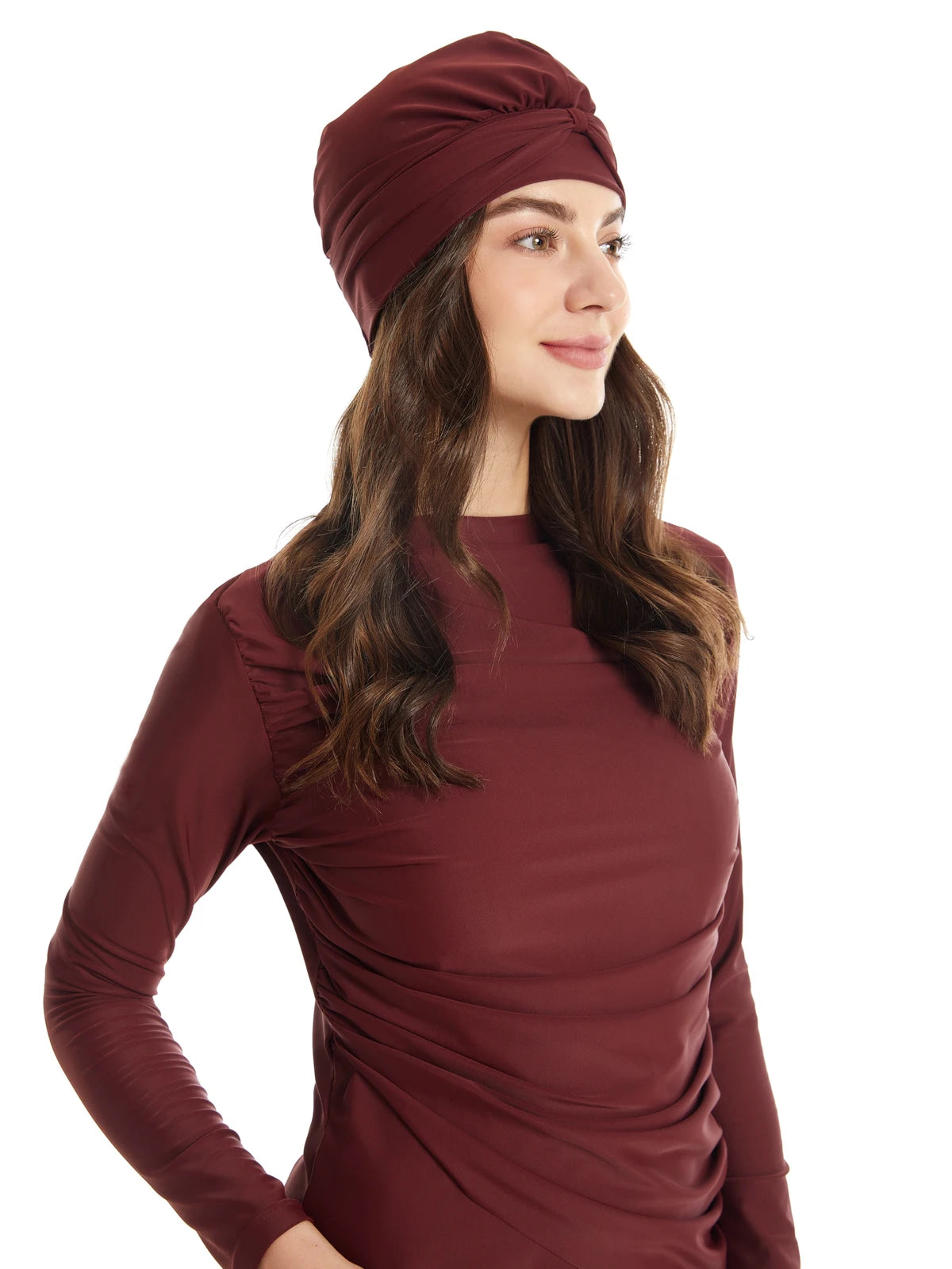 Burkini femme grande taille couverture intégrale ensemble 3 pièces