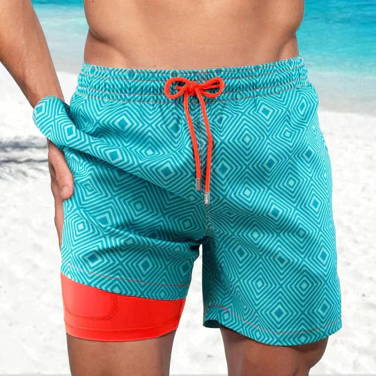Short de Bain Homme Doublure Compression Sport Plage