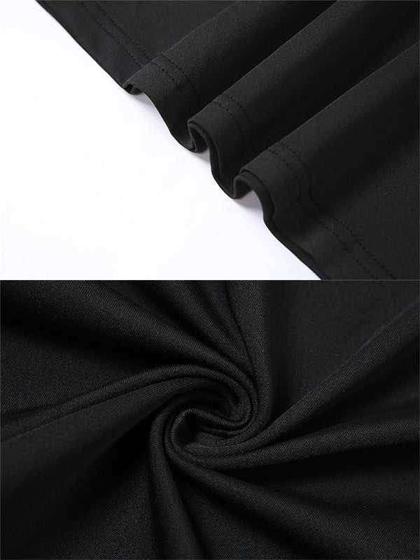 Robe Maxi Maternité Sirène Découpée Manches Longues Moulante