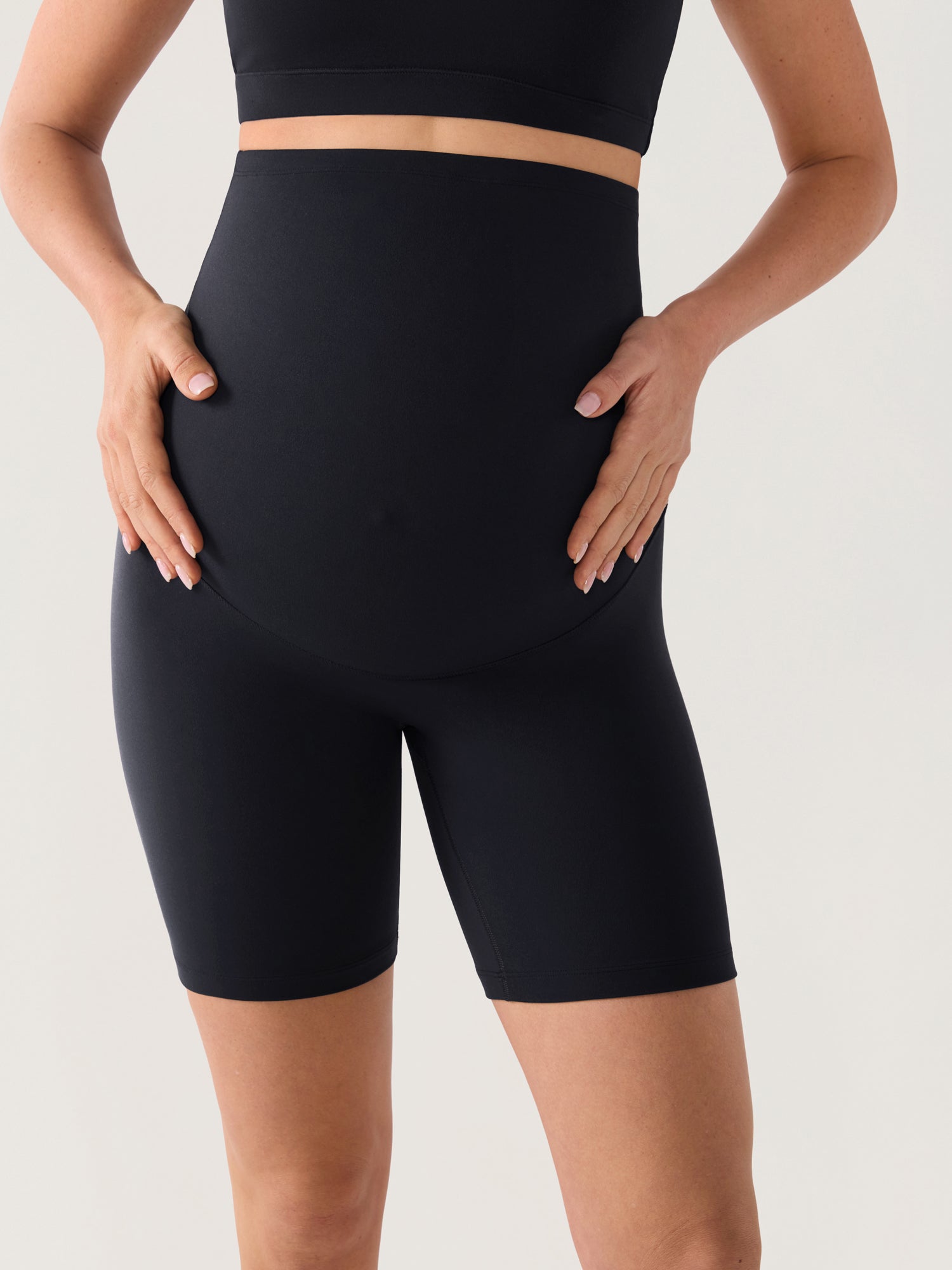 Short Maternité Femme Sans Couture Avant Taille Haute