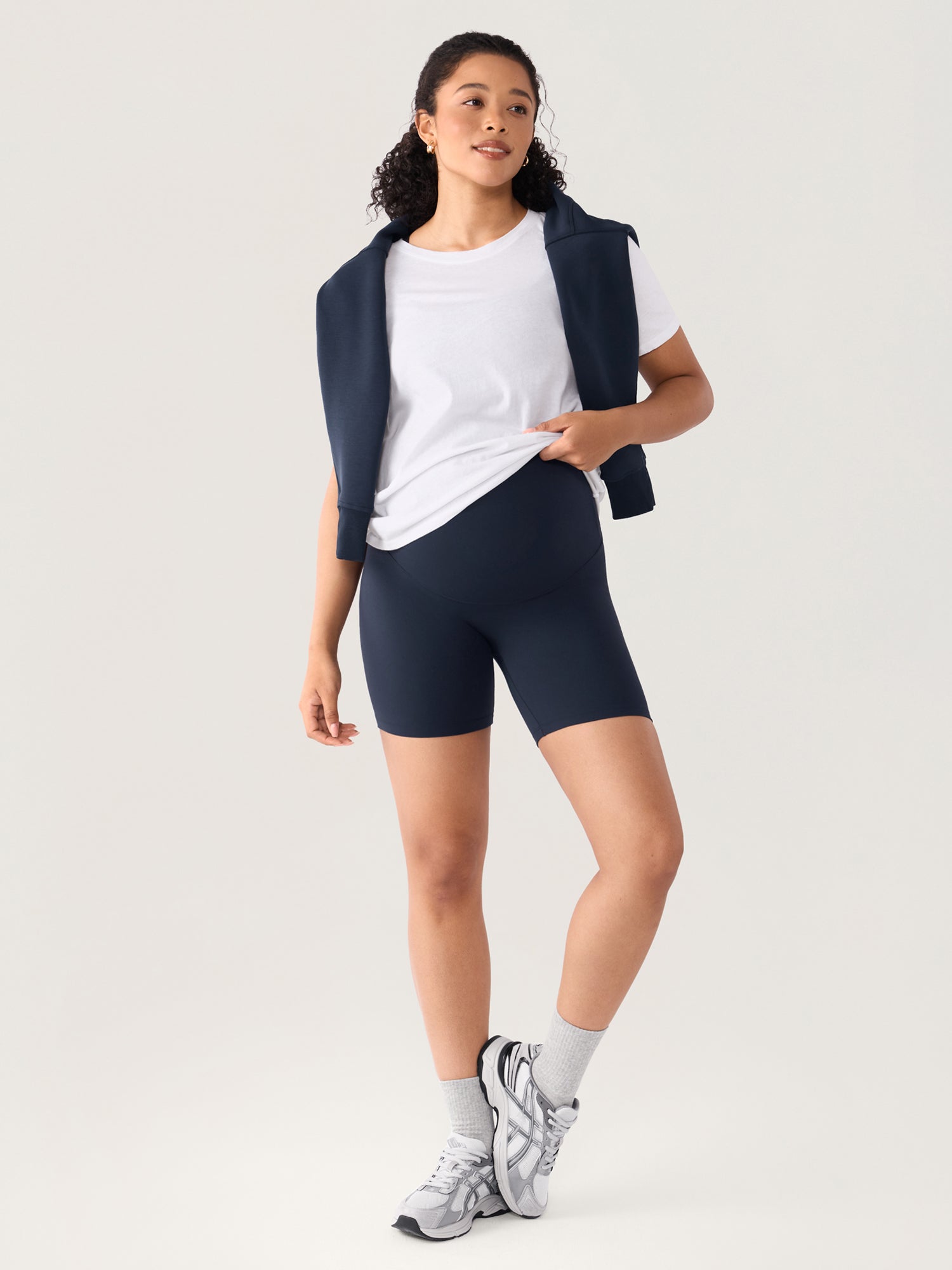 Short Maternité Femme Sans Couture Avant Taille Haute