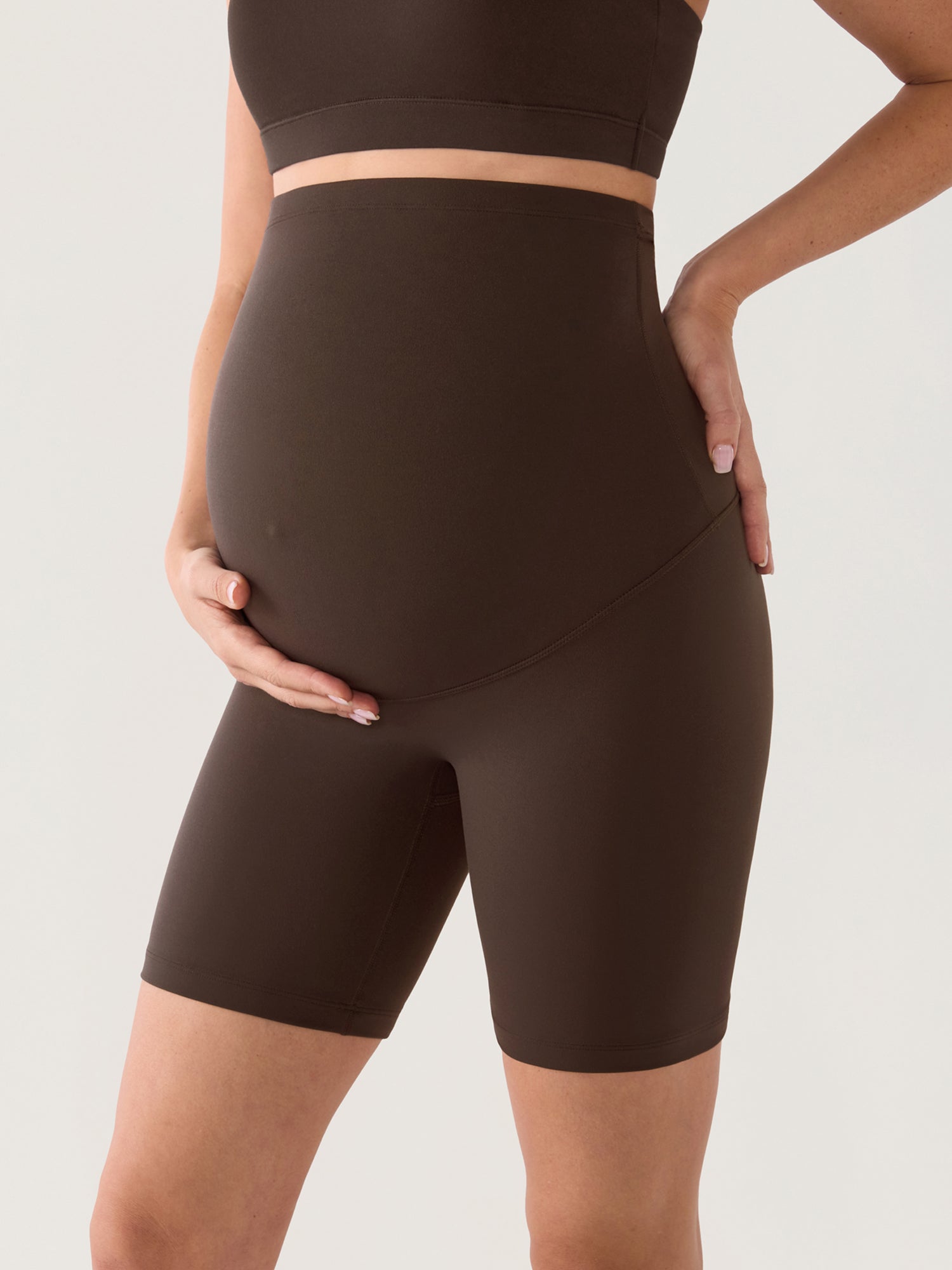 Short Maternité Femme Sans Couture Avant Taille Haute