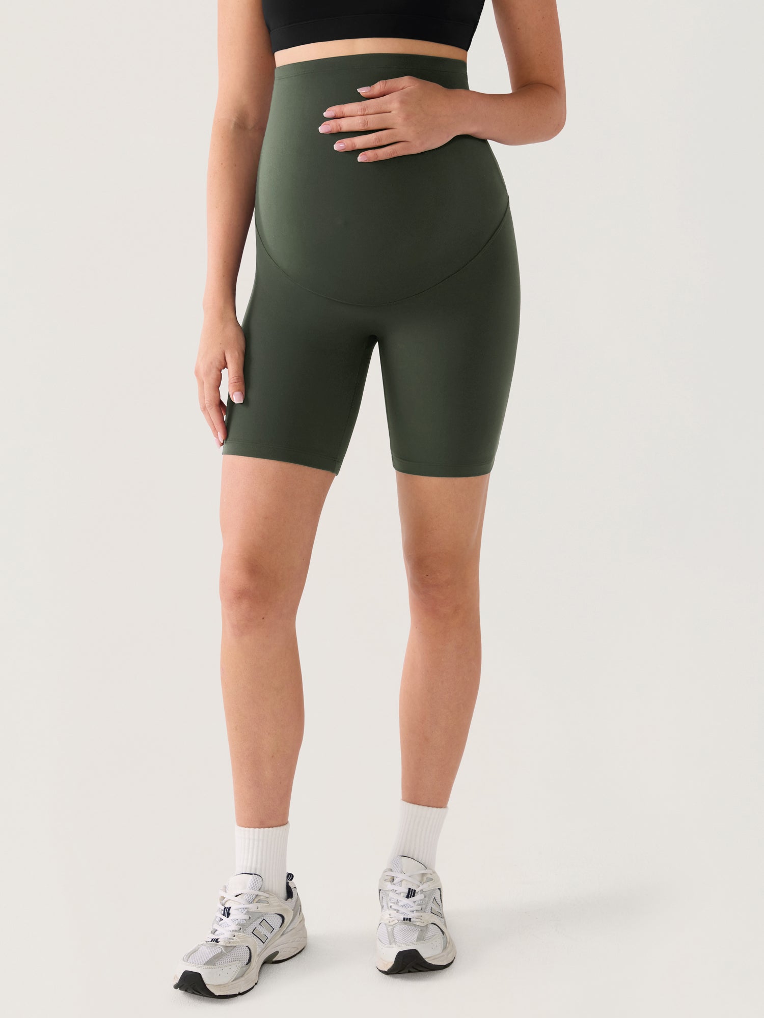 Short Maternité Femme Sans Couture Avant Taille Haute