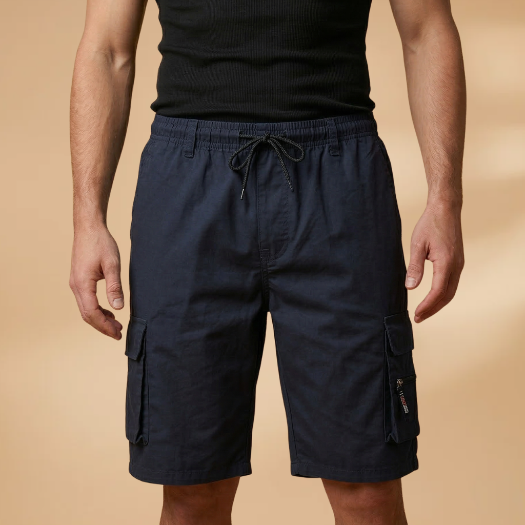 Bermuda cargo de randonnée | short ample taille élastiquée pour loisirs