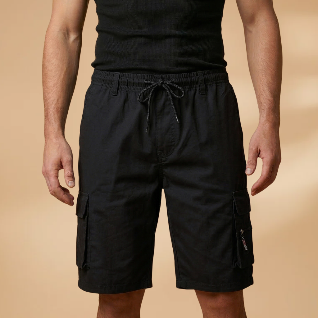 Bermuda cargo de randonnée | short ample taille élastiquée pour loisirs