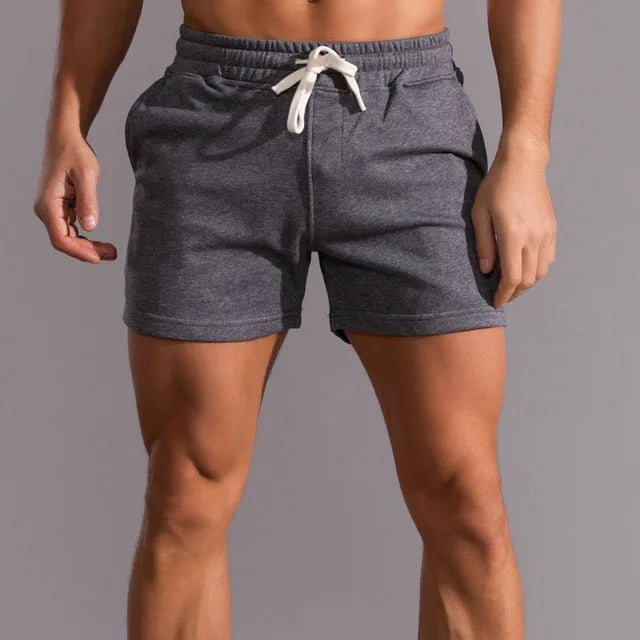 Short Homme Jogging Cordon Taille Élastique Sport Casual