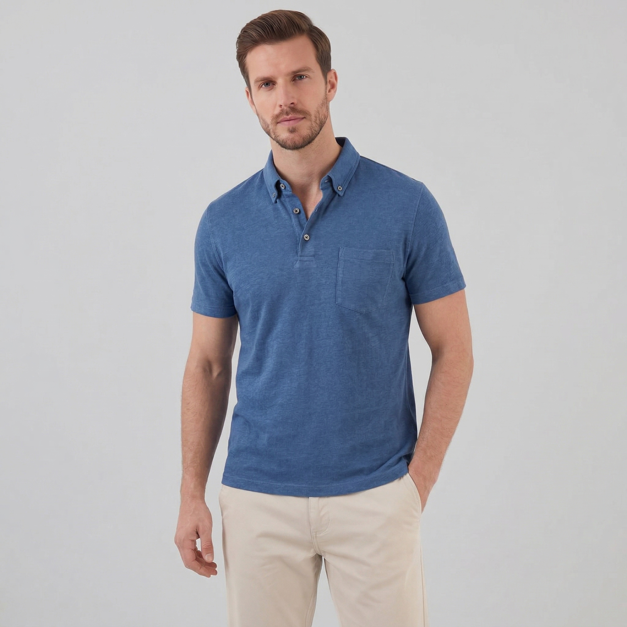 Haut polo été | vêtement maille fluide