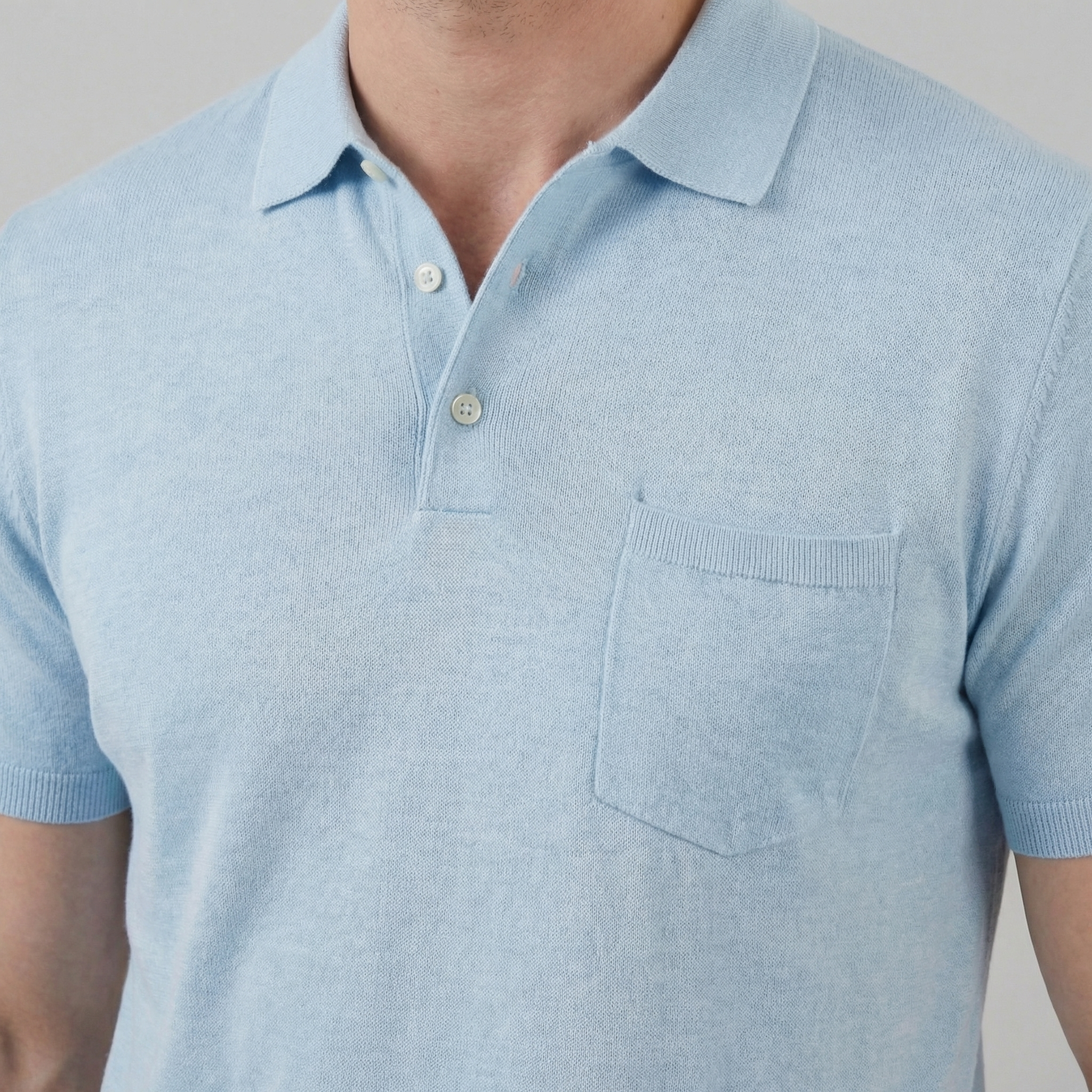 Haut polo été | vêtement maille fluide
