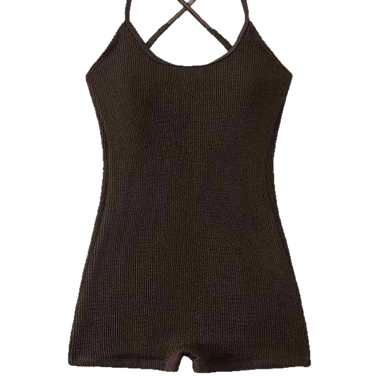 Combinaison de bain shorty femme - maillot de sport texturé - plage