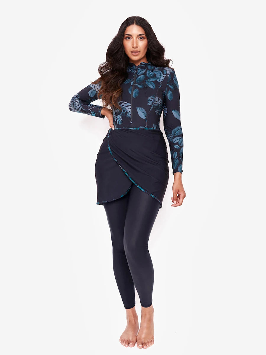 Burkini femme manches longues hijab sport séchage rapide UPF50+