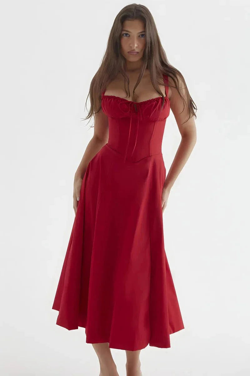 Robe Femme Corsage Nœud Imprimé Floral Printemps Été