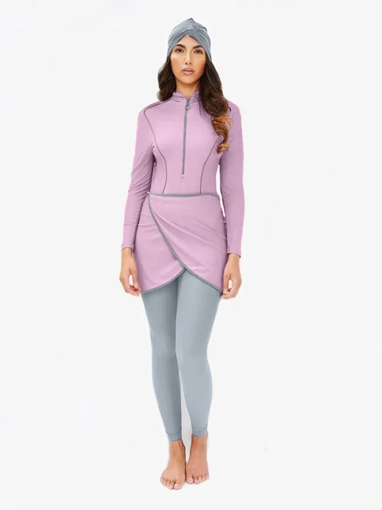 Burkini femme manches longues hijab sport séchage rapide UPF50+