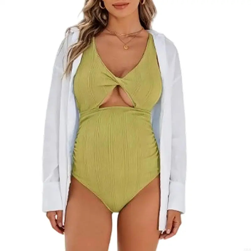 Maillot de bain maternité une pièce gainant ventre maintien