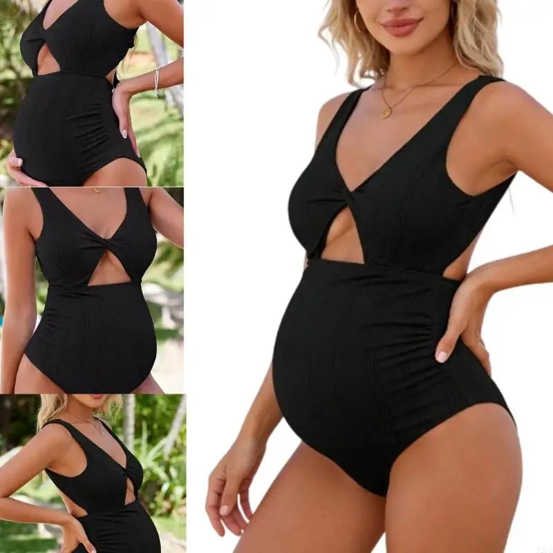 Maillot de bain maternité une pièce gainant ventre maintien