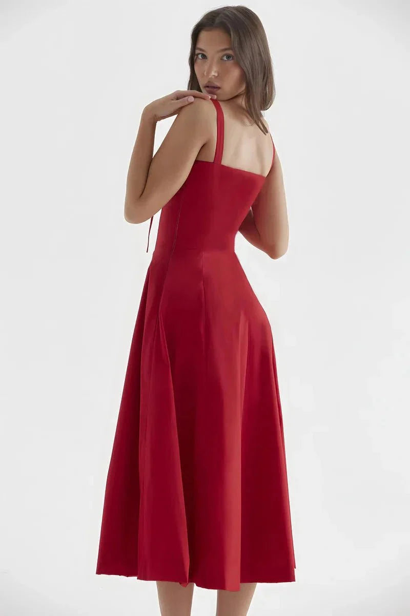 Robe Femme Corsage Nœud Imprimé Floral Printemps Été