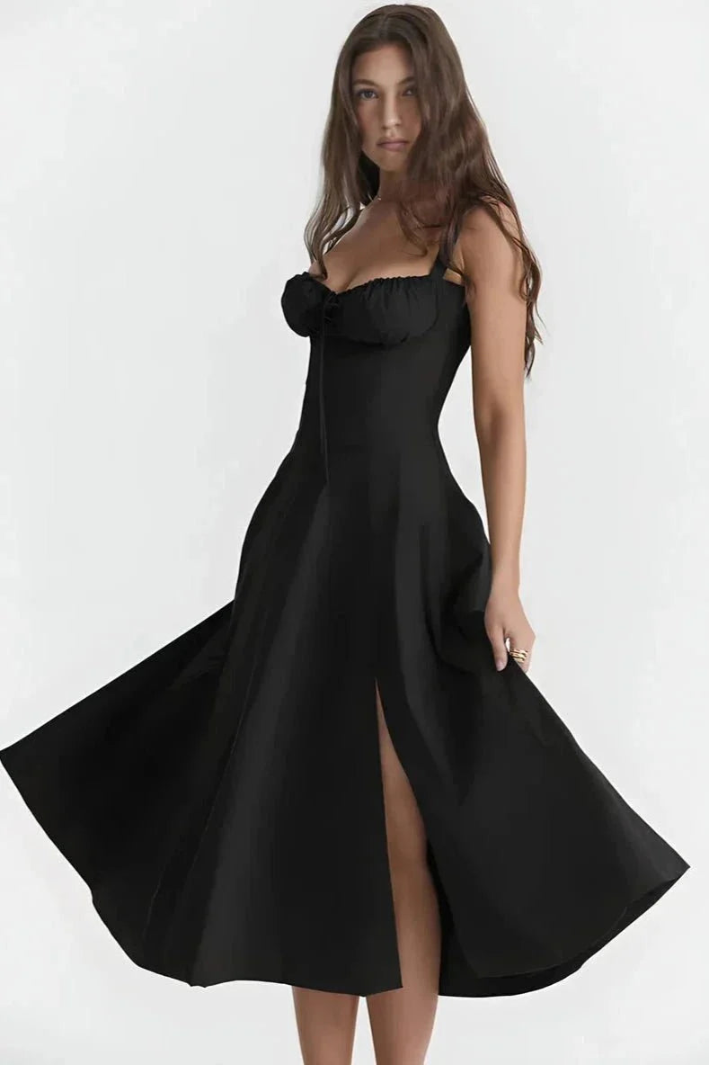 Robe Femme Corsage Nœud Imprimé Floral Printemps Été