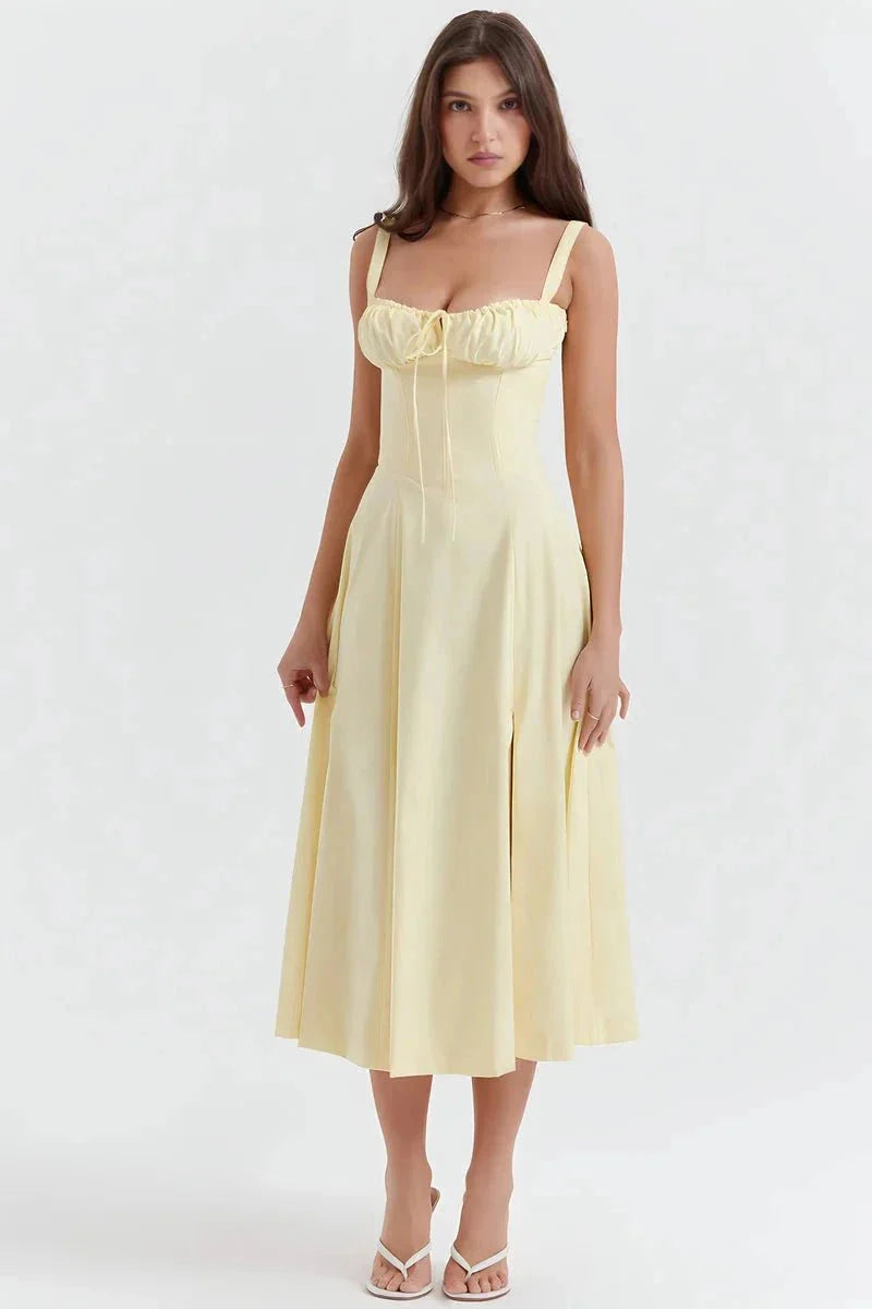 Robe Femme Corsage Nœud Imprimé Floral Printemps Été
