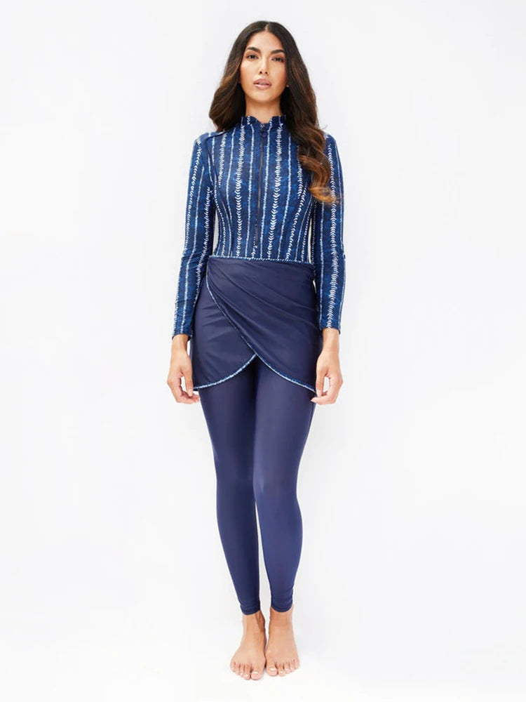Burkini femme manches longues hijab sport séchage rapide UPF50+