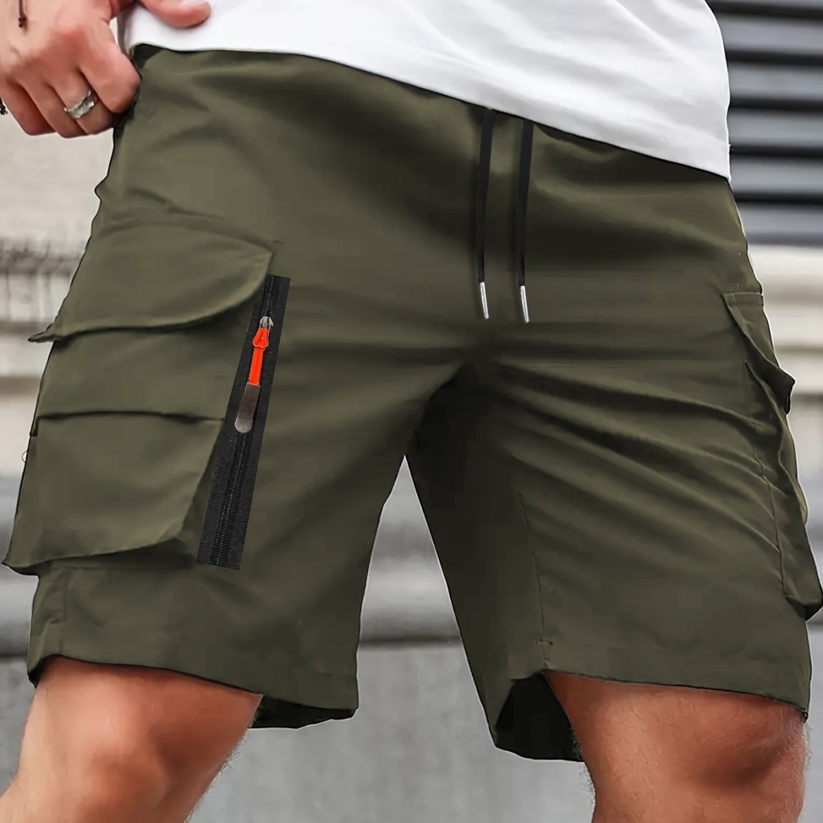 Short cargo léger homme poches zippées outdoor randonnée
