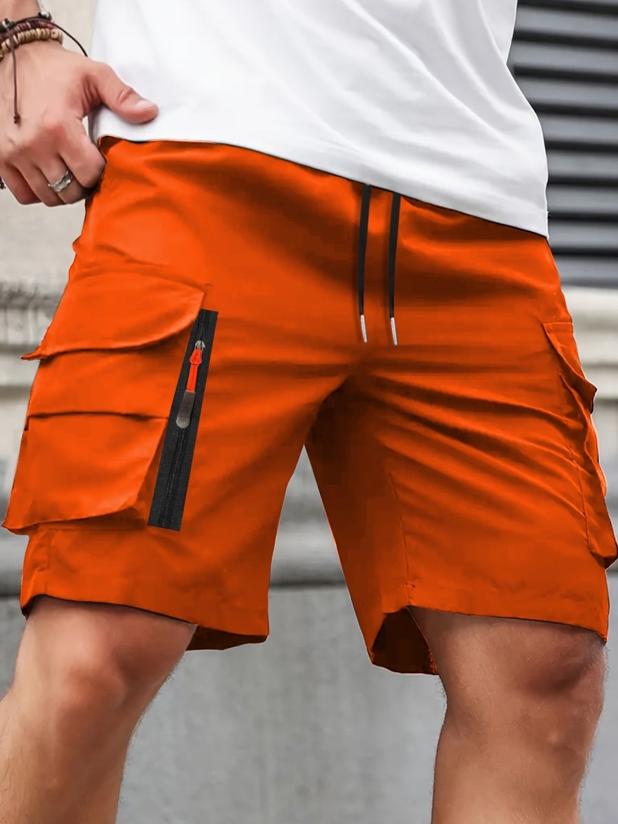 Short cargo léger homme poches zippées outdoor randonnée