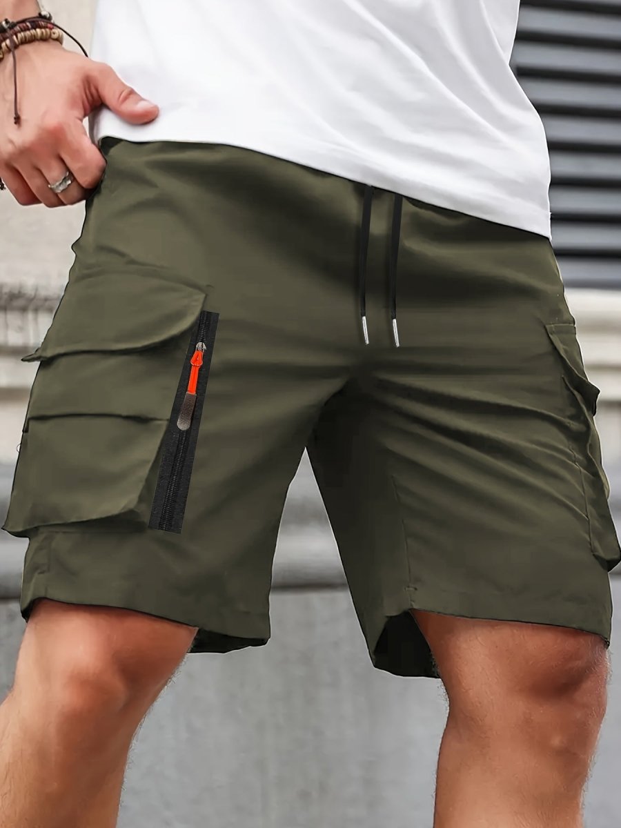 Short cargo léger homme poches zippées outdoor randonnée