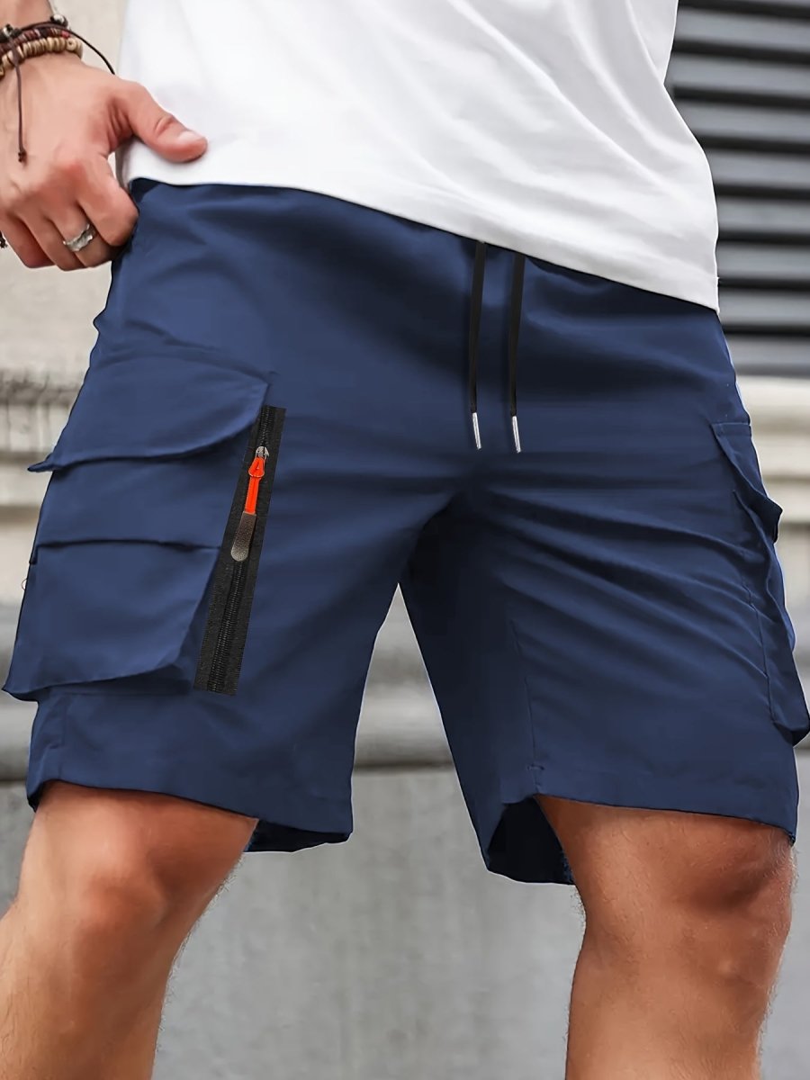 Short cargo léger homme poches zippées outdoor randonnée