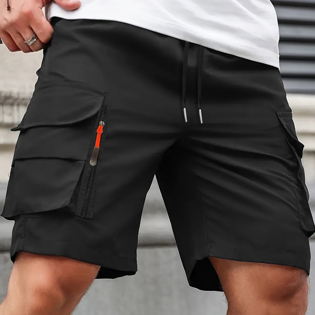 Short cargo léger homme poches zippées outdoor randonnée