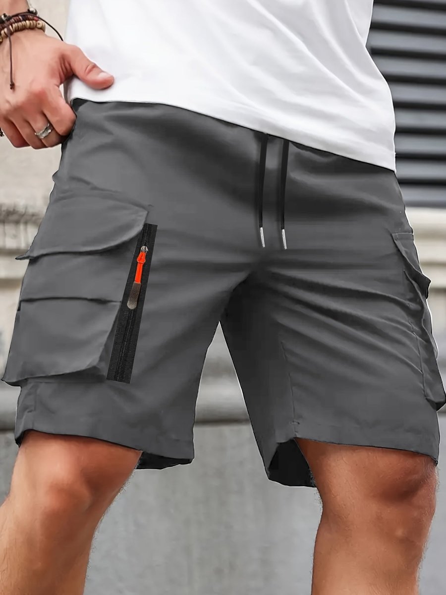 Short cargo léger homme poches zippées outdoor randonnée