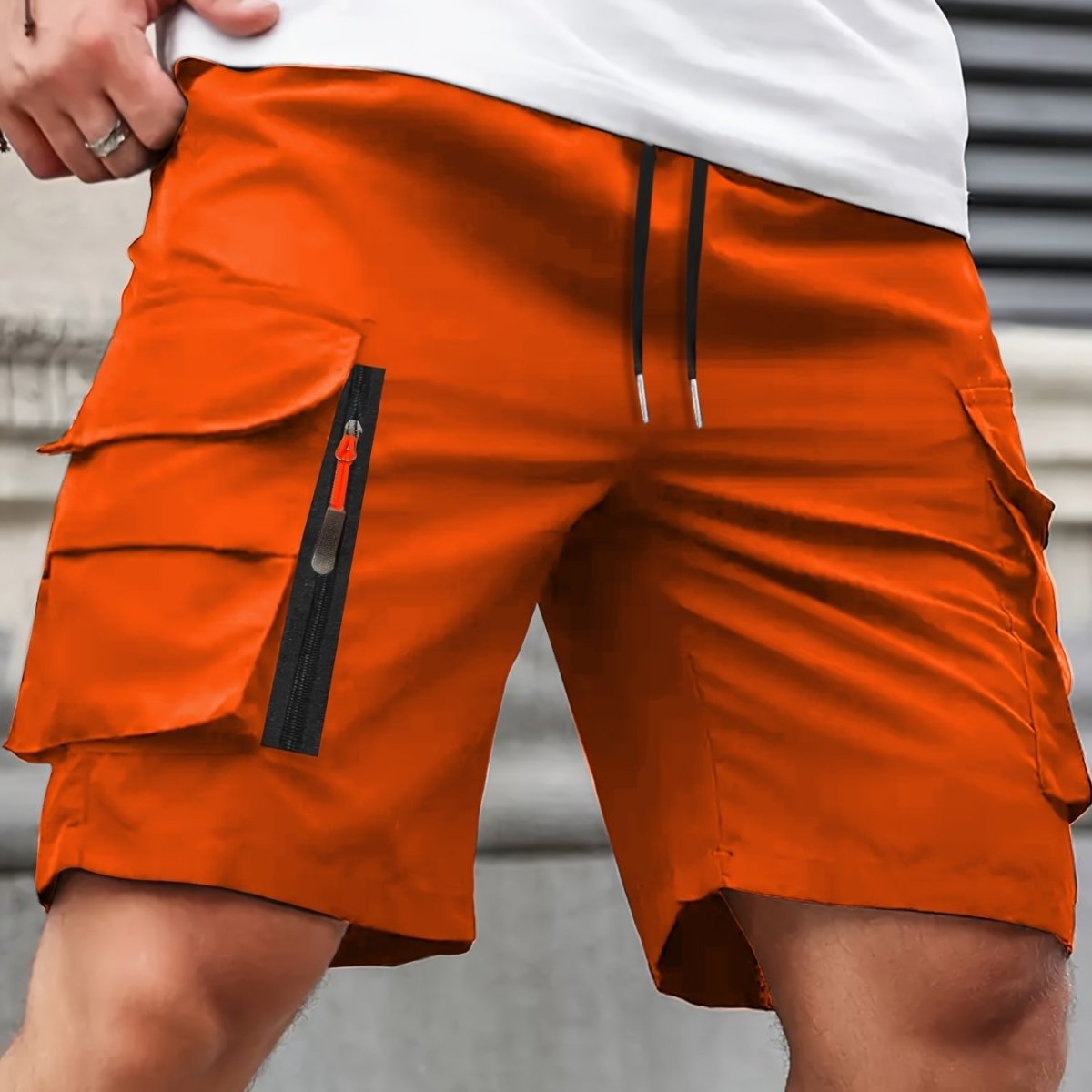 Short cargo léger homme poches zippées outdoor randonnée