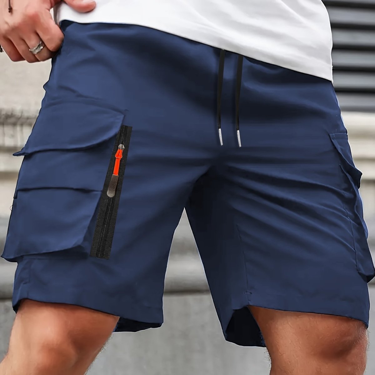 Short cargo léger homme poches zippées outdoor randonnée