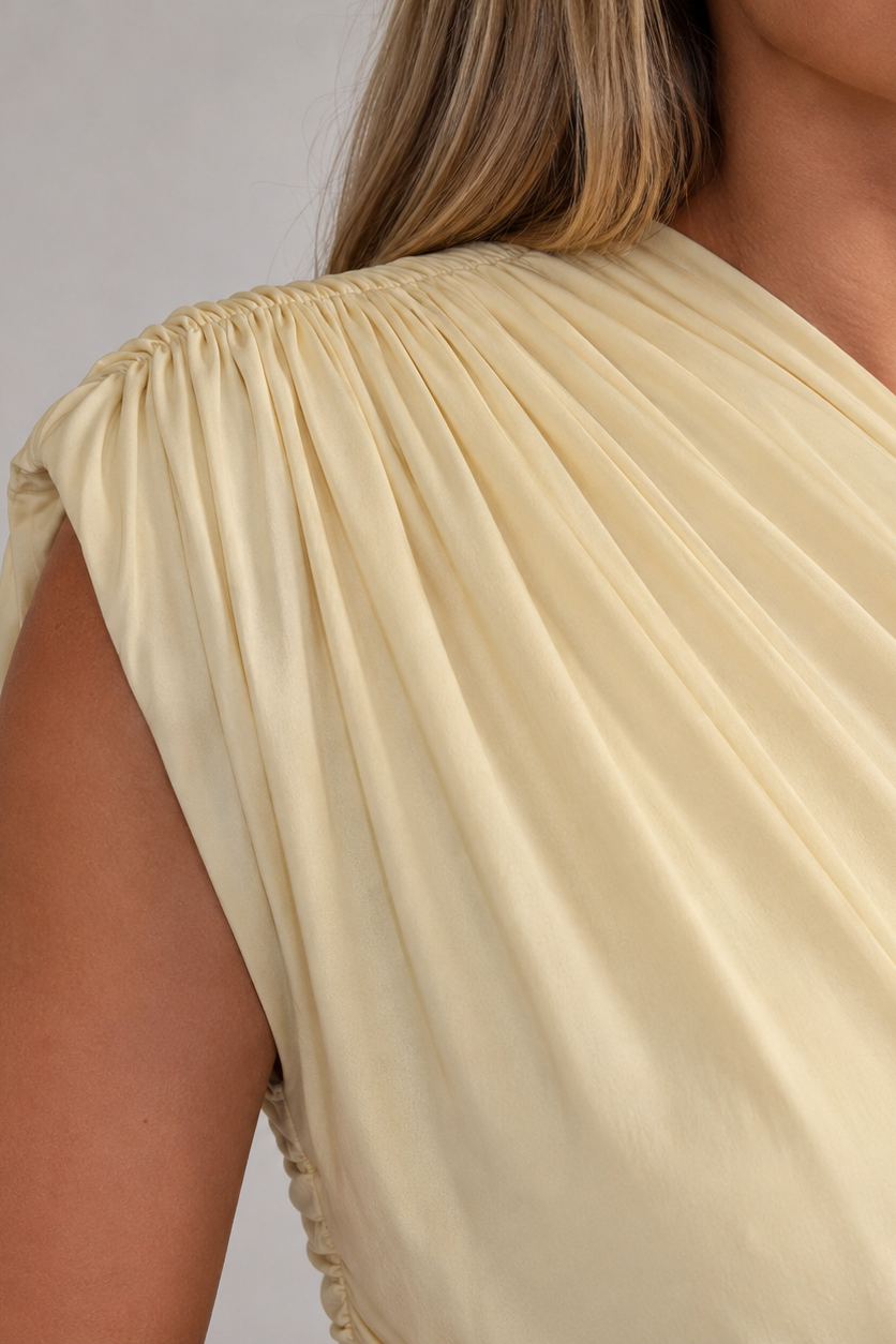 Robe Maternité Longue Asymétrique Élégante Grossesse