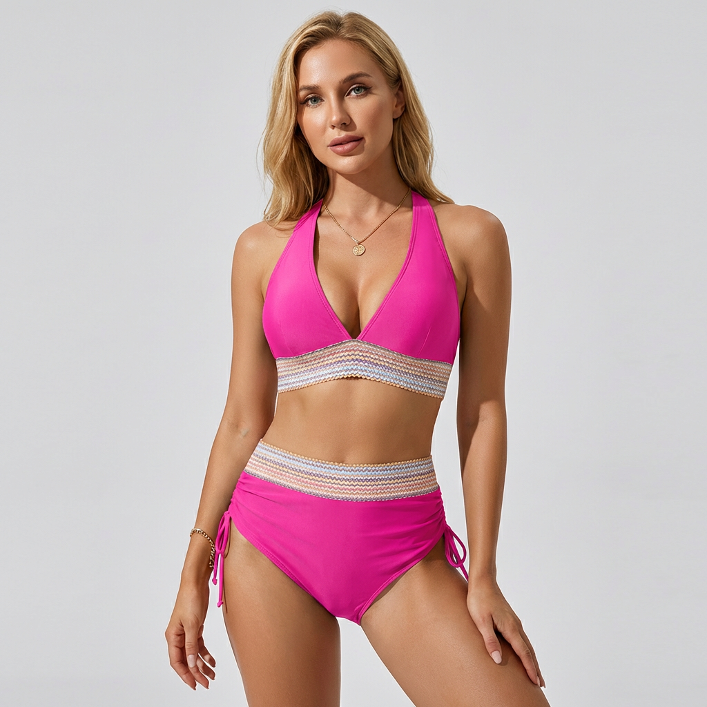 Bikini Gainant Femme Taille Haute Maintien Ventre Plat