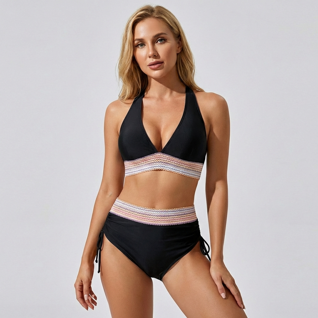 Bikini Gainant Femme Taille Haute Maintien Ventre Plat