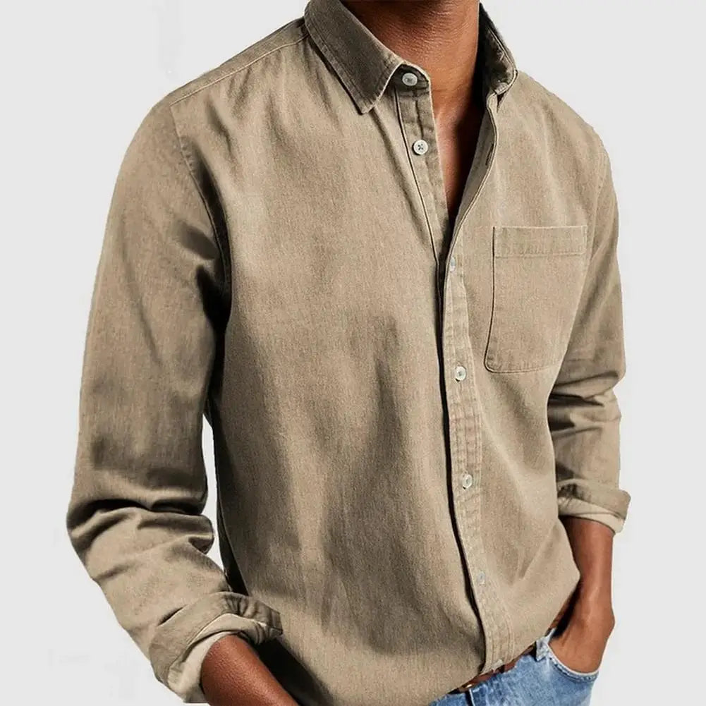 Chemise Homme Coupe Régulière Col Classique Boutons